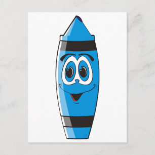 Cartão Postal Blue Cartoon
