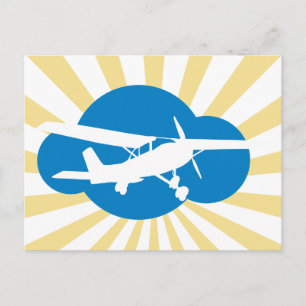 Cartão Postal Blue Cloud & Aviation Plane