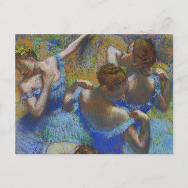 Cartão Postal Blue Dancers Edgar Degas (Frente)