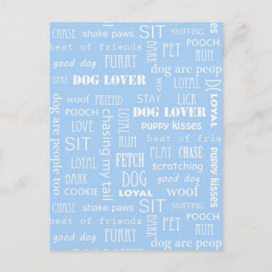 Cartão Postal Blue Dog Lover Sayings