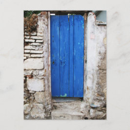 Cartão Postal BLUE DOOR Old Town Chania, Creta