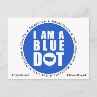 Cartão Postal Blue Dot Project USA