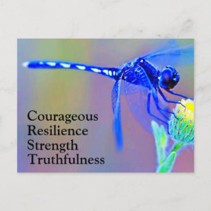 Cartão postal Blue Dragonfly Spirit Traits