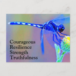 Cartão postal Blue Dragonfly Spirit Traits