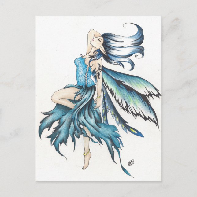 Cartão Postal blue fairy (Frente)