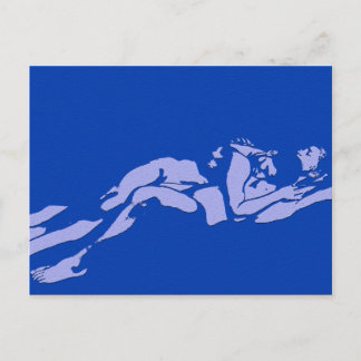 Cartão Postal Blue Gay Love