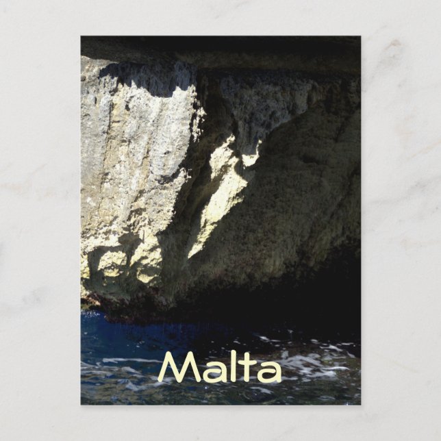 Cartão Postal Blue Grotto, Malta (Frente)