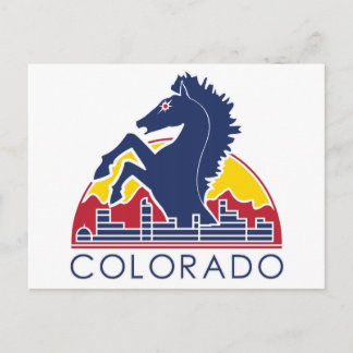 Cartão Postal Blue Horse Colorado Logo