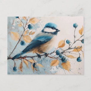 Cartão Postal Blue Jay Watercolor Art