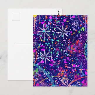 Cartão Postal Blue Jubilee Abstract Art 