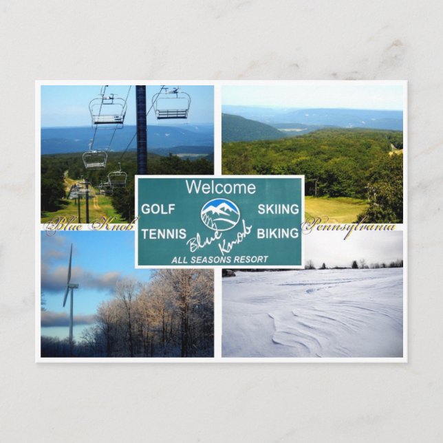 Cartão Postal Blue Knob, Pensilvânia (Frente)