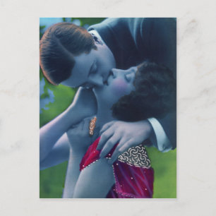 Cartão Postal Blue Lovers em Paris