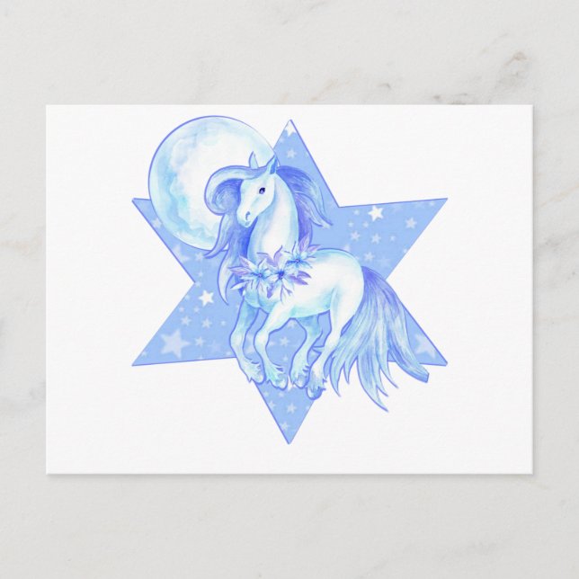 Cartão Postal Blue Moon Pony (Frente)