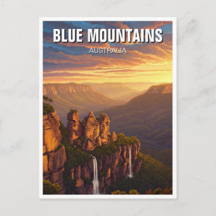 Cartão Postal Blue Mounties Austrália Viagem
