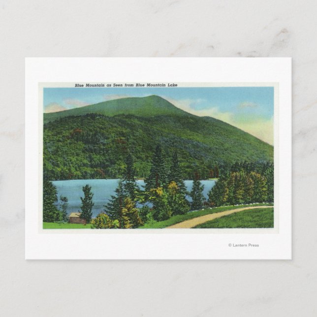 Cartão Postal Blue Mt Lake View of the Mountain (Frente)