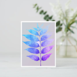 Cartão postal - Blue/Purple/Pink Fern