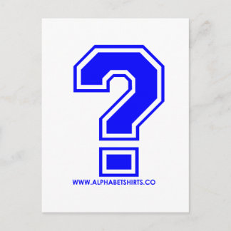 Cartão Postal Blue Question Mark