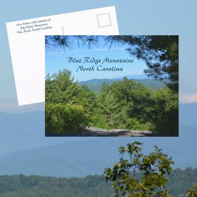 Cartão Postal Blue Ridge Mountain Big Glassy Mt Carolina do Nort (Criador carregado)
