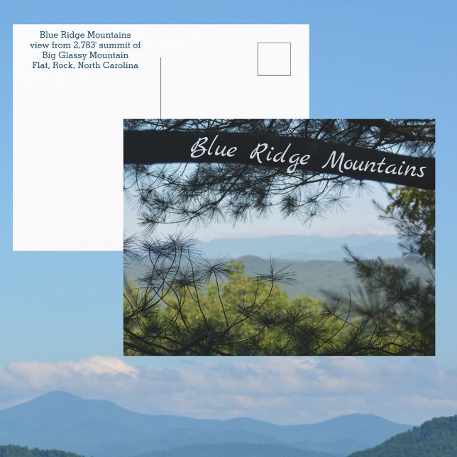 Cartão Postal Blue Ridge Mounts North Carolina Fotográfica (Criador carregado)