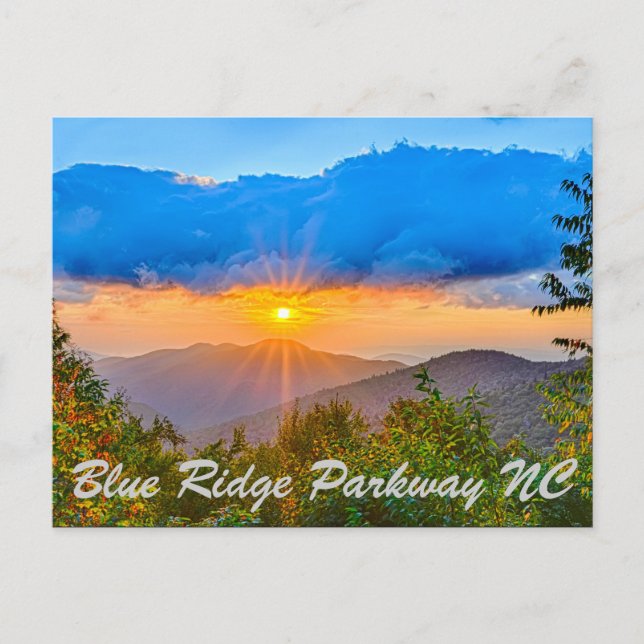 Cartão Postal Blue Ridge Parkway NC (Frente)