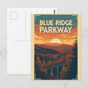 Cartão Postal Blue Ridge Parkway Scenic Byway Virgínia Norte C