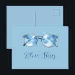 Cartão Postal Blue Skies Sunglasses<br><div class="desc">Blue Skies Sunglasses</div>