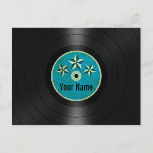 Cartão Postal Blue Stars Personalizado Álbum de Registro de Vini