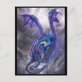 Cartão Postal Blue Storm Dragon