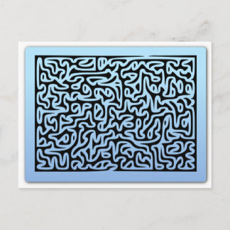 Cartão Postal Blue Swirls Maze