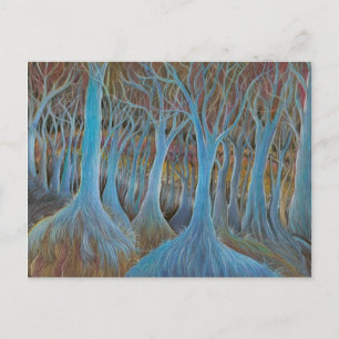 Cartão Postal 'Blue Tree Forest' postcard