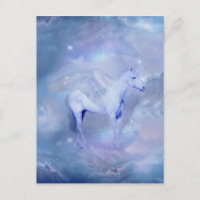 Blue Unicorn com fantasia de asas
