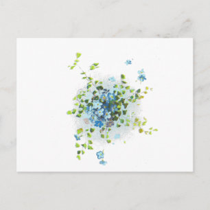 Cartão Postal Blue Vintage Forget-Me-Nots