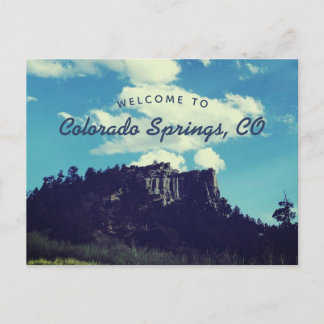 Cartão Postal Blue Welcome to the Colorado Primavera Pulpit Rock