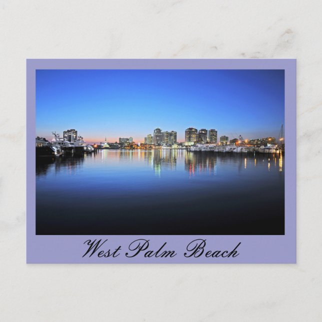 Cartão Postal Blue West Palm Beach (Frente)