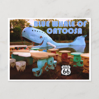 Cartão Postal Blue Whale of Catoosa on Route 66 Postcard