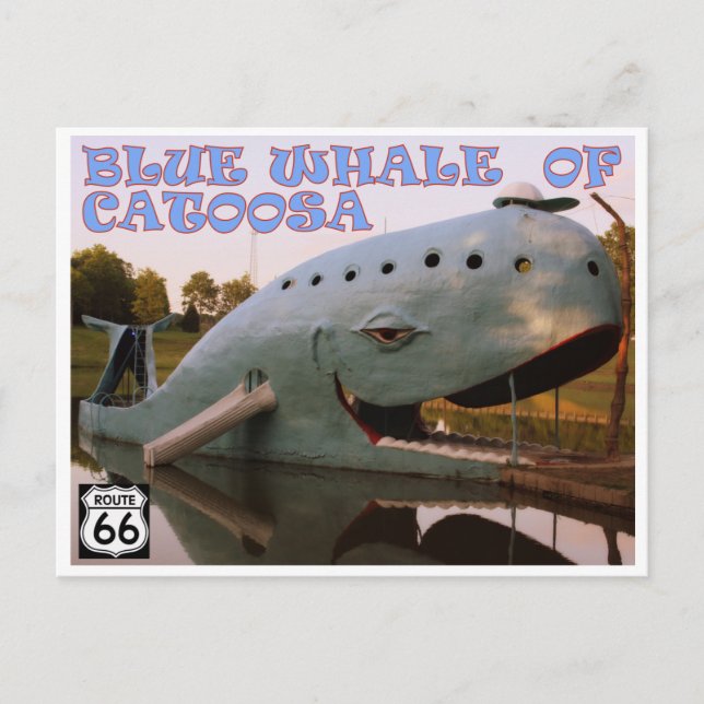 Cartão Postal Blue Whale of Catoosa Route 66 Postcard (Frente)