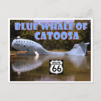 Cartão Postal Blue Whale of Catoosa Route 66 Postcard