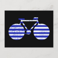 blue & white striped bicycle