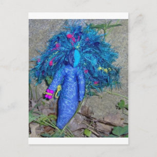 Cartão Postal Blue Xavychup Goddess Doll