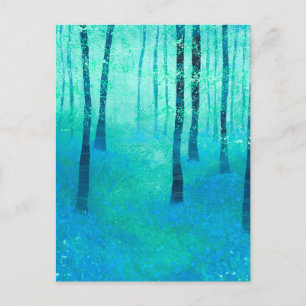 Cartão Postal Bluebell Woods em Primavera