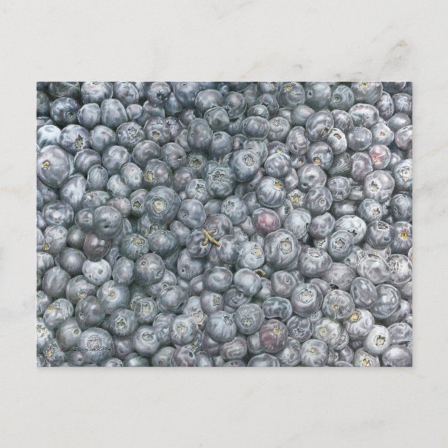 Cartão Postal Blueberries Art (Frente)