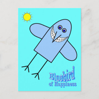 Cartão Postal Bluebird da felicidade