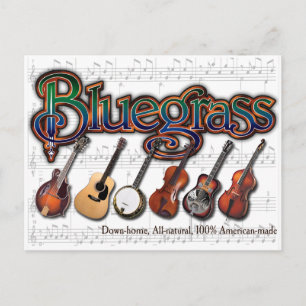 Cartão Postal "Bluegrass - 100% feito pelos americanos"