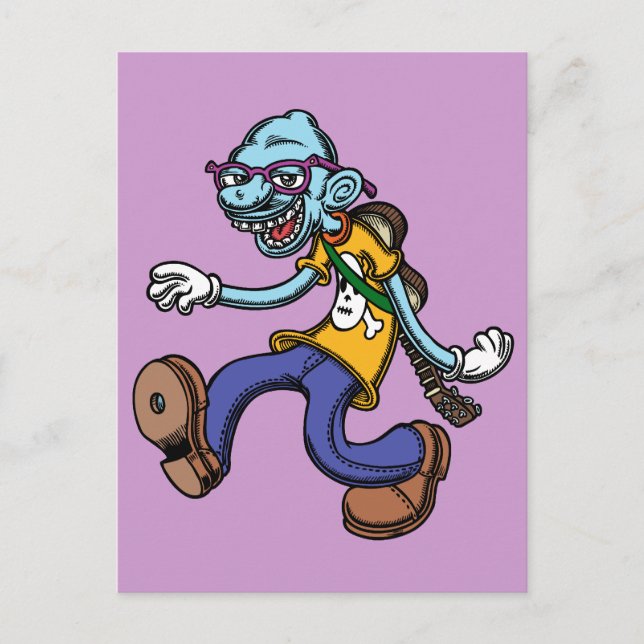 Cartão Postal Blues Man Walking (Frente)