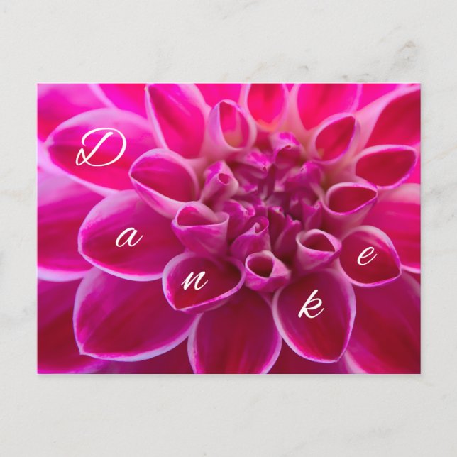 Cartão Postal Blumig-schöne Dankeskarte mit 1001 Worten (Frente)