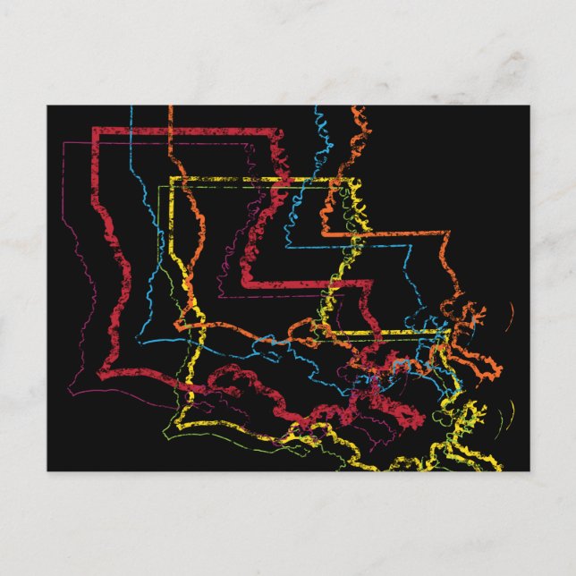 Cartão Postal blur do orgulho da Louisiana (Frente)