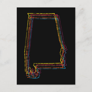 Cartão Postal blur do orgulho de alabama