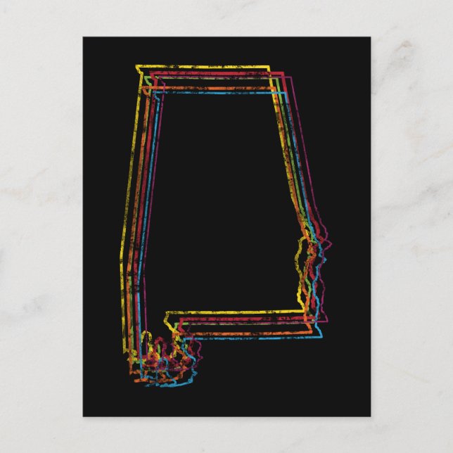 Cartão Postal blur do orgulho de alabama (Frente)