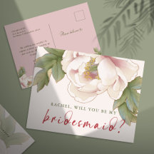 Blush Peony Você Será Minha Proposta De Bridesmaid