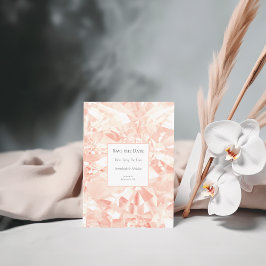 Cartão Postal Blush Rosa Gemstone Salve a Data